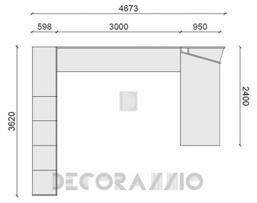 Комплект в кухню Alta Sistema 22 - ASL4G