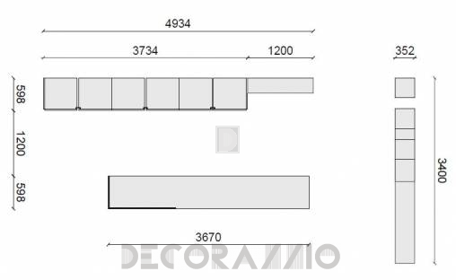 Комплект в кухню Alta Sistema 22 - ASL4G1