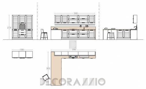 Комплект в кухню Cucine Lube Claudia - CLC02WB