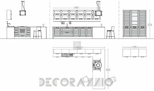 Комплект в кухню Cucine Lube Claudia - CLC04WG