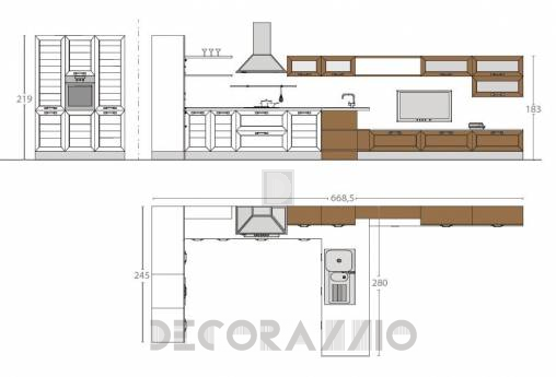 Комплект в кухню Cucine Lube Claudia - CLC05B