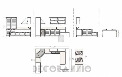 Комплект в кухню Cucine Lube Claudia - CLC06Y