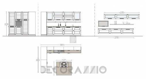 Комплект в кухню Cucine Lube Claudia - CLC08BB