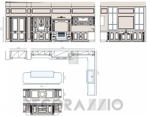 Комплект в кухню Cucine Lube Pantheon - CLP01W