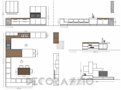 Комплект в кухню Cucine Lube Adele - CLA01WB