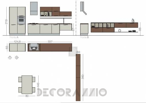 Комплект в кухню Cucine Lube Adele - CLA08B