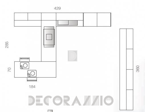 Комплект в кухню Cucine Lube Creativa - CLC04WGB