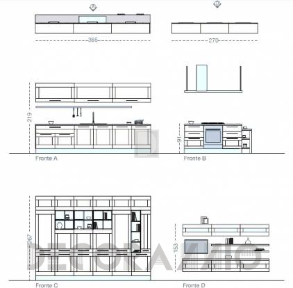 Комплект в кухню Cucine Lube Gallery - CLG01BO