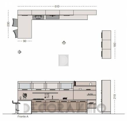 Комплект в кухню Cucine Lube Gallery - CLG02BT
