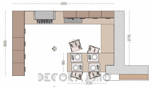 Комплект в кухню Cucine Lube Gallery - CLG03TW