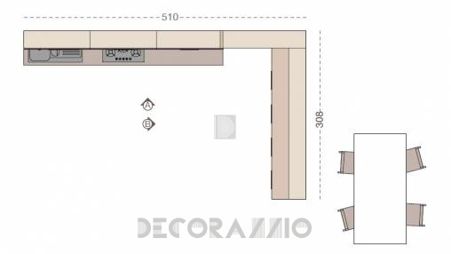 Комплект в кухню Cucine Lube Gallery - CLG04BG