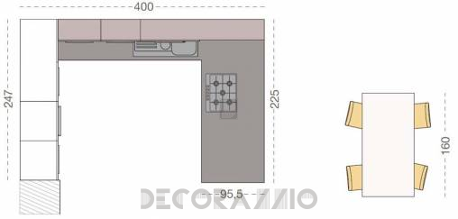 Комплект в кухню Cucine Lube Gallery - CLG06WG