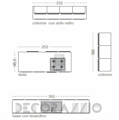 Комплект в кухню Cucine Lube Gallery - CLG07W
