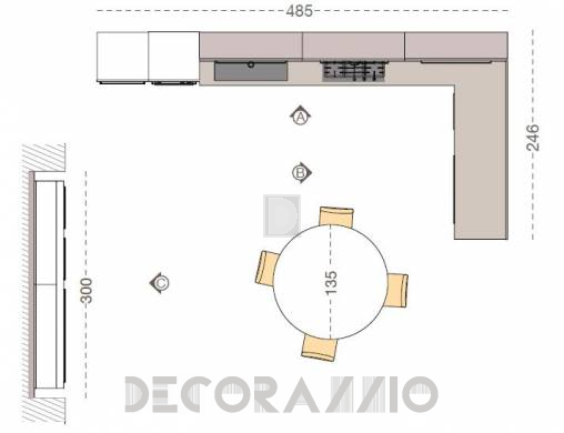 Комплект в кухню Cucine Lube Gallery - CLG08WB
