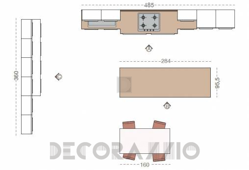 Комплект в кухню Cucine Lube Gallery - CLG09WB