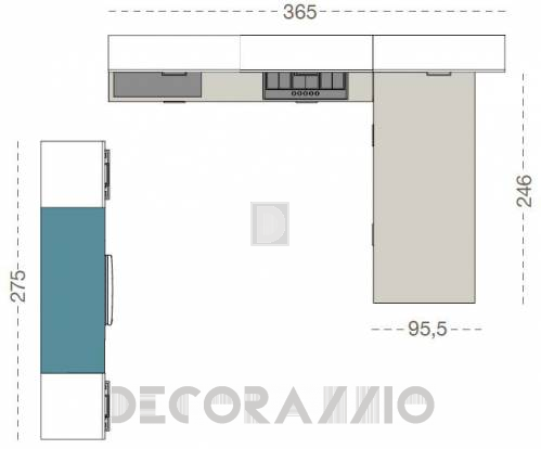 Комплект в кухню Cucine Lube Gallery - CLG11WBU