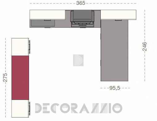 Комплект в кухню Cucine Lube Gallery - CLG14RCG
