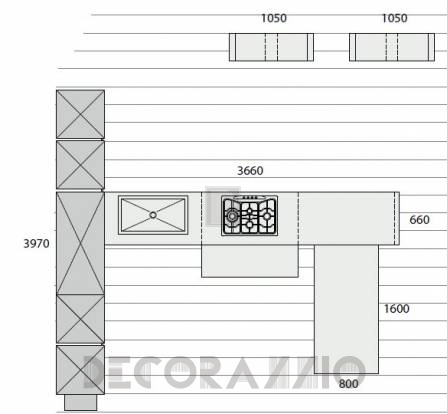 Комплект в кухню Aran Cucine Bella - ACB07WB