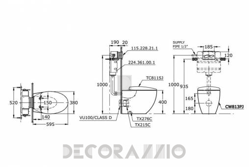 Унитаз Toto Le Muse - cw813pj+tc811sj