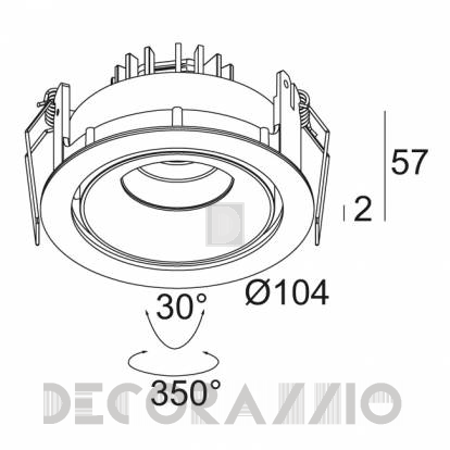 Светильник потолочный врезной (Светильник точечный) Delta Light Reo Ok - 202 37 28132 W