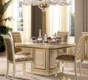 Обеденный стол Arredo Classic Leonardo, Leonardo Square Table with 1/Extension