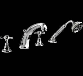 Смеситель для ванной Imperial Bathroom IB Glace, ib_glace_4_hole_bath_filler_and_handset_kit