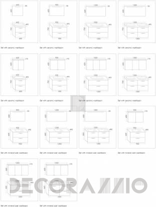 Комплект в ванную Burgbad Teno - SESS133