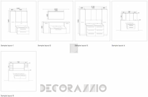 Комплект в ванную Burgbad cconceptwall - HSEC040/SPEW120/SEQC120