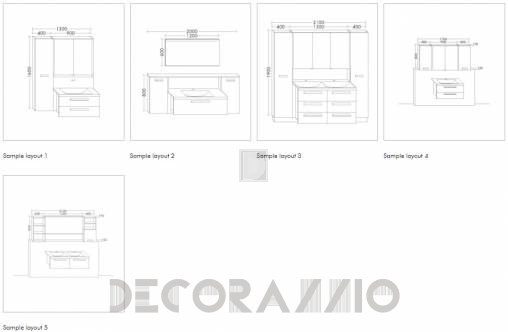 Комплект в ванную Burgbad cconceptwall - SEQO120/HSDY040/SPEW120