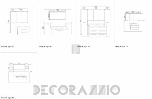 Комплект в ванную Burgbad cconceptwall - SEQE120/SIGQ120