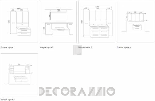 Комплект в ванную Burgbad cconceptwall - SEQC130/SPES130