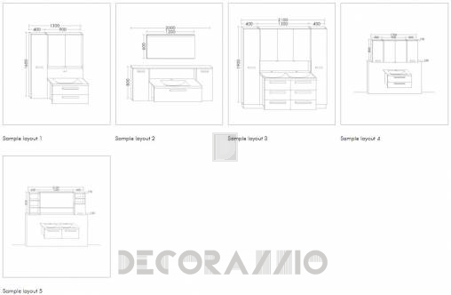 Комплект в ванную Burgbad cconceptwall - SEQE120/SPES120