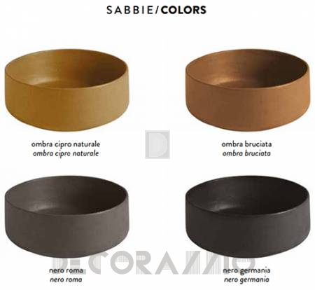 Накладная раковина Artceram Sabbie - COL004_cognac_35