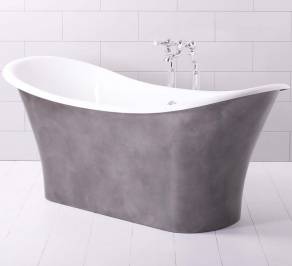 Ванна из литьевого мрамора Traditional Bathrooms Mineralguss, ALB.APO1gray