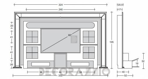 ТВ-аудио стойка Vismara Design Desire - The Wall-Nabuk-Desire
