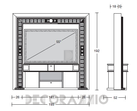 ТВ-аудио стойка Vismara Design Piramid - Revolving-Piramid