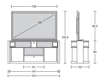 ТВ-аудио стойка Vismara Design Modern - Revolving-Base-Modern-1