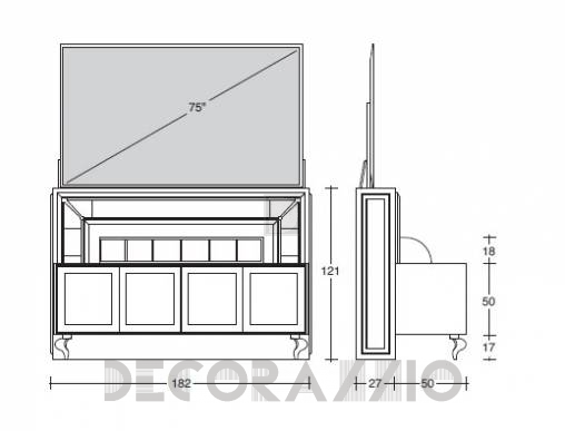 ТВ-аудио стойка Vismara Design Baroque - TV-Lift&Bar-Baroque-1