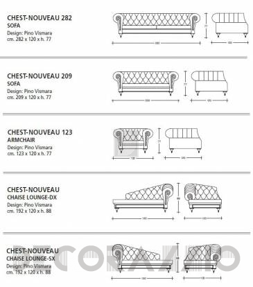 Диван Vismara Design Art Deco - Sofa-282-ArtDeco