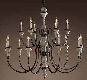 Светильник  потолочный подвесной (Люстра) Restoration Hardware Wood & Zinc, 68060150