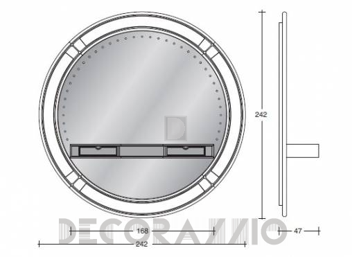 Зеркало навесное Vismara Design Desire - stargate-big-mirror-desire