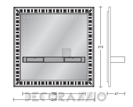 Зеркало навесное Vismara Design Glass Eyes - the-frame-big-mirror-glass-eyes