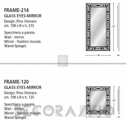 Зеркало навесное Vismara Design Glass Eyes - frame-120-mirror-glass-eyes