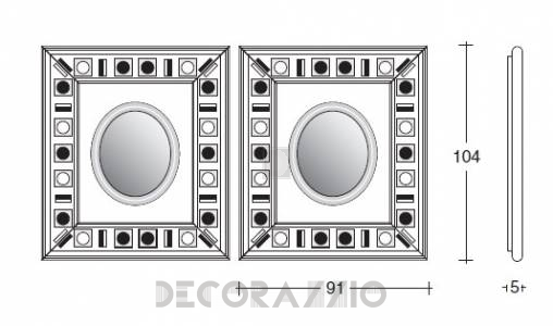 Зеркало навесное Vismara Design Glass Eyes - oval-mirror-glass-eyes-2