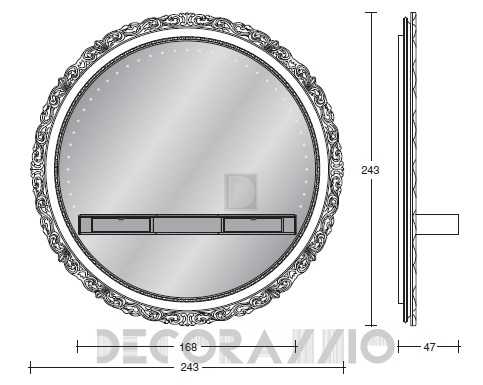 Зеркало навесное Vismara Design Baroque - stargate-big-mirror-baroque