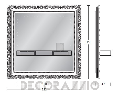 Зеркало навесное Vismara Design Baroque - the-frame-big-mirror-baroque