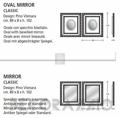 Зеркало навесное Vismara Design Classic - oval-mirror-classic