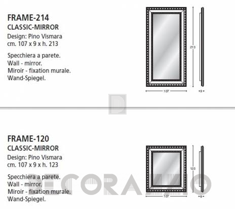 Зеркало навесное Vismara Design Classic - frame-mirror-classic