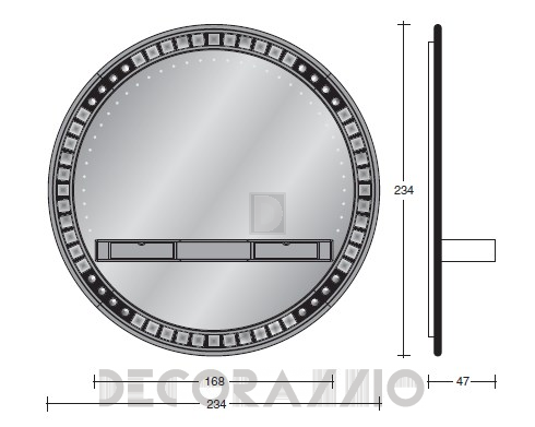 Зеркало навесное Vismara Design Piramid - stargate-big-mirror-piramid