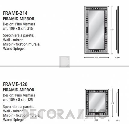 Зеркало навесное Vismara Design Piramid - frame-214-mirror-piramid